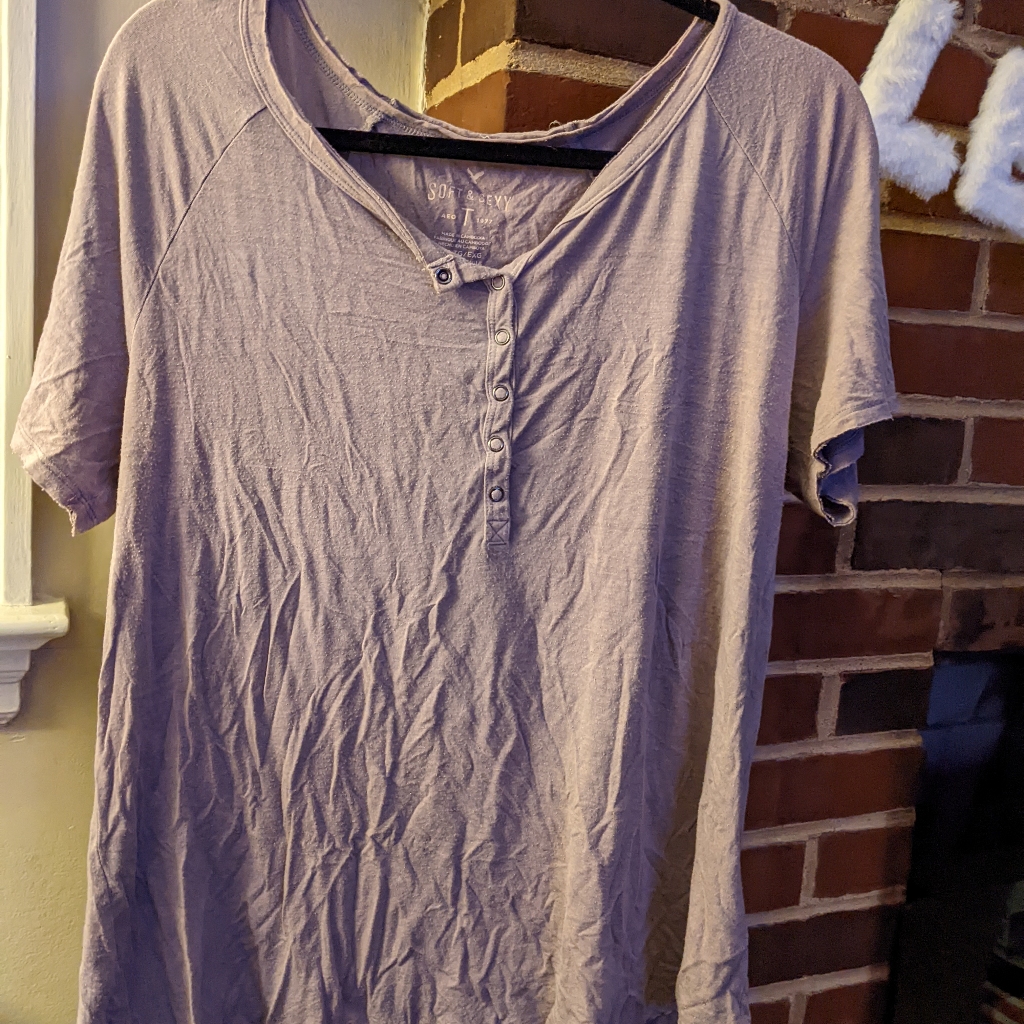 American Eagle Button Down Tee